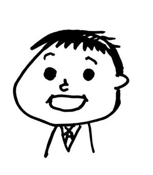 なかえ (shrimptetu)さんの名刺や自己紹介に使えるちょいボケな似顔絵風の男性顔イラスト(上半身)募集中！への提案