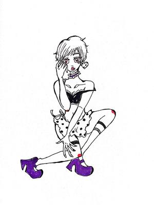 りのん (ranpoo)さんの隻眼、ベリーショートのボーイッシュな女の子のセクシーイラストへの提案