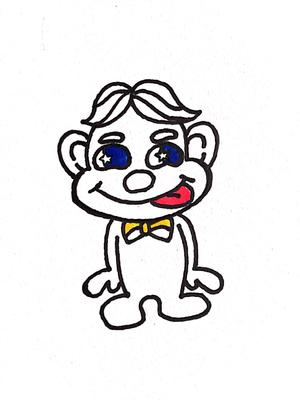 りのん (ranpoo)さんの名刺や自己紹介に使えるちょいボケな似顔絵風の男性顔イラスト(上半身)募集中！への提案