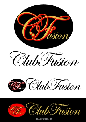 有限会社デザインスタジオ・シロ (pdst-4646)さんの飲食店「CLUB FUSION」のロゴへの提案