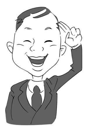 hedeo (hedeo)さんの名刺や自己紹介に使えるちょいボケな似顔絵風の男性顔イラスト(上半身)募集中！への提案