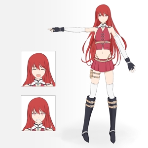 トヤマ アツシ (Toyama_B)さんのゲーム用　女性キャラクターのデザインへの提案