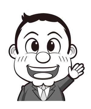 お土産ういろ (omiyageuiro)さんの名刺や自己紹介に使えるちょいボケな似顔絵風の男性顔イラスト(上半身)募集中！への提案