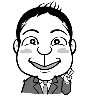 お土産ういろ (omiyageuiro)さんの名刺や自己紹介に使えるちょいボケな似顔絵風の男性顔イラスト(上半身)募集中！への提案