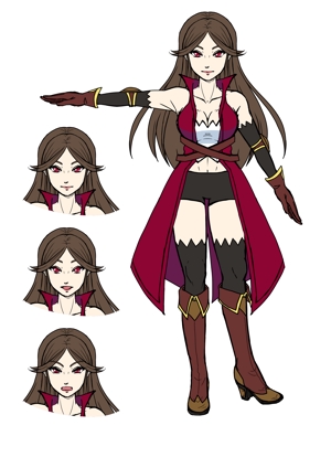 山根和泉 (midgetfuse)さんのゲーム用　女性キャラクターのデザインへの提案