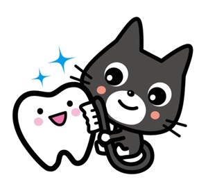 garakutta (garakutta)さんの尻尾が歯ブラシになっている黒猫　が歯を磨いてくれているイメージ（グレー系の猫でも可）への提案