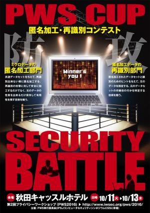 Y.design (yamashita-design)さんの個人データの匿名加工・再識別コンテストPWSCUP 2016のポスターデザインへの提案