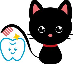 ハートオブマインド (heart_of_mind)さんの尻尾が歯ブラシになっている黒猫　が歯を磨いてくれているイメージ（グレー系の猫でも可）への提案