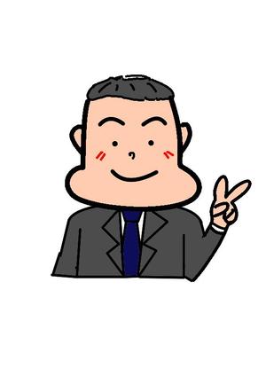 miia (miia)さんの名刺や自己紹介に使えるちょいボケな似顔絵風の男性顔イラスト(上半身)募集中！への提案
