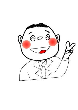 miia (miia)さんの名刺や自己紹介に使えるちょいボケな似顔絵風の男性顔イラスト(上半身)募集中！への提案