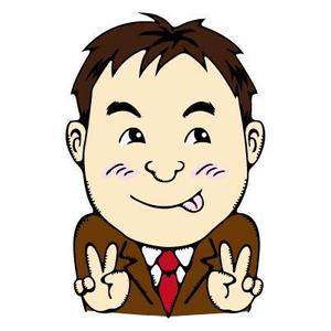 ochaminさんの名刺や自己紹介に使えるちょいボケな似顔絵風の男性顔イラスト(上半身)募集中！への提案