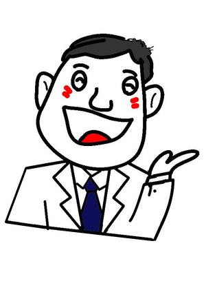 miia (miia)さんの名刺や自己紹介に使えるちょいボケな似顔絵風の男性顔イラスト(上半身)募集中！への提案