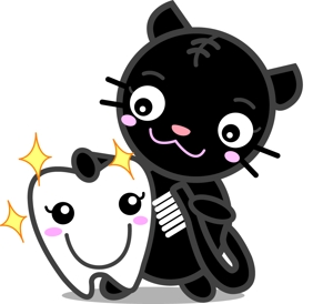 Haru ()さんの尻尾が歯ブラシになっている黒猫　が歯を磨いてくれているイメージ（グレー系の猫でも可）への提案