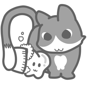 aokada (aokada)さんの尻尾が歯ブラシになっている黒猫　が歯を磨いてくれているイメージ（グレー系の猫でも可）への提案
