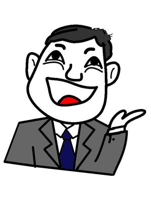 miia (miia)さんの名刺や自己紹介に使えるちょいボケな似顔絵風の男性顔イラスト(上半身)募集中！への提案
