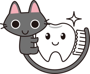 Le-ciel (gui_le-ciel)さんの尻尾が歯ブラシになっている黒猫　が歯を磨いてくれているイメージ（グレー系の猫でも可）への提案