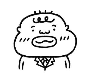 おまめ (omame113)さんの名刺や自己紹介に使えるちょいボケな似顔絵風の男性顔イラスト(上半身)募集中！への提案