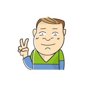 さんの名刺や自己紹介に使えるちょいボケな似顔絵風の男性顔イラスト(上半身)募集中！への提案