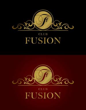 ririri design works (badass_nuts)さんの飲食店「CLUB FUSION」のロゴへの提案
