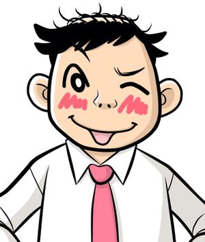 パグはる (pugharuru)さんの名刺や自己紹介に使えるちょいボケな似顔絵風の男性顔イラスト(上半身)募集中！への提案