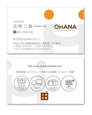 u-ko (u-ko-design)さんの「株式会社OHANA」の名刺デザインへの提案