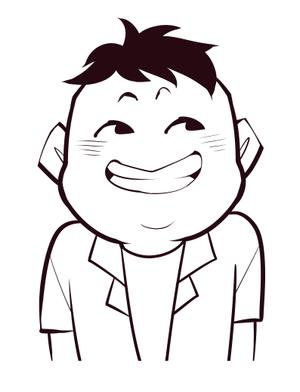 オカモト (okamoto_008)さんの名刺や自己紹介に使えるちょいボケな似顔絵風の男性顔イラスト(上半身)募集中！への提案