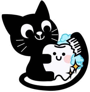 株式会社Arms (Arms)さんの尻尾が歯ブラシになっている黒猫　が歯を磨いてくれているイメージ（グレー系の猫でも可）への提案