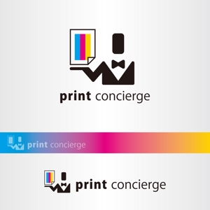 昂倭デザイン (takakazu_seki)さんの印刷の窓口ショップ　「print concierge（プリントコンシェルジュ）」のロゴへの提案