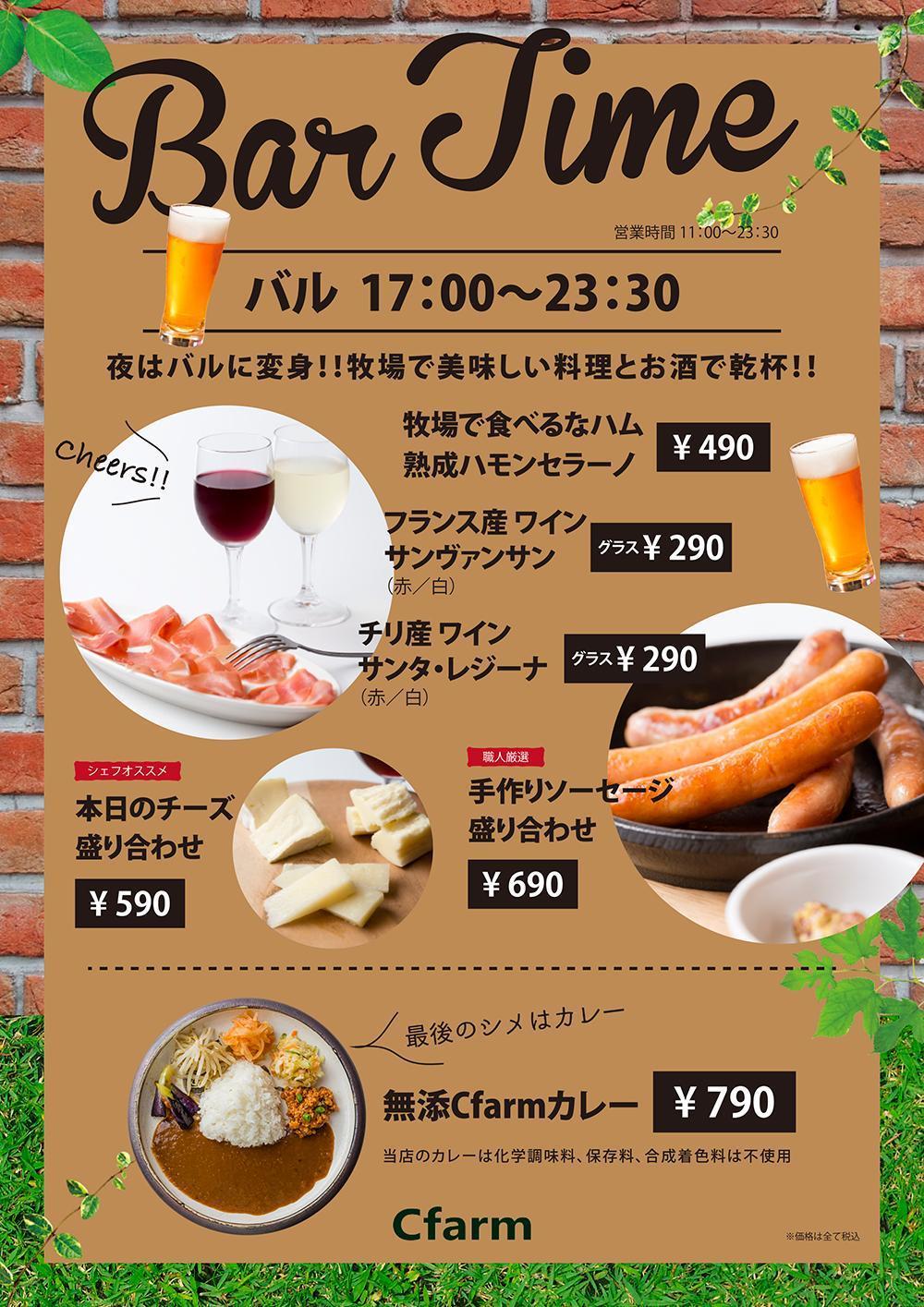 飲食店（カレー、カフェ、ソフトバル）のA4チラシ作成