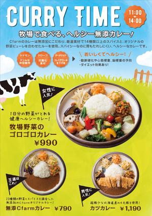 toha design (tohadesign)さんの飲食店（カレー、カフェ、ソフトバル）のA4チラシ作成への提案