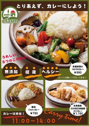 mia (mia-officina)さんの飲食店（カレー、カフェ、ソフトバル）のA4チラシ作成への提案