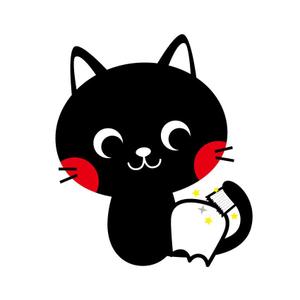 トモドットデザイン (tomo1984)さんの尻尾が歯ブラシになっている黒猫　が歯を磨いてくれているイメージ（グレー系の猫でも可）への提案
