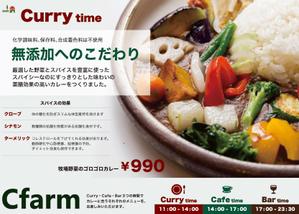 mifa (mifa-sora)さんの飲食店（カレー、カフェ、ソフトバル）のA4チラシ作成への提案