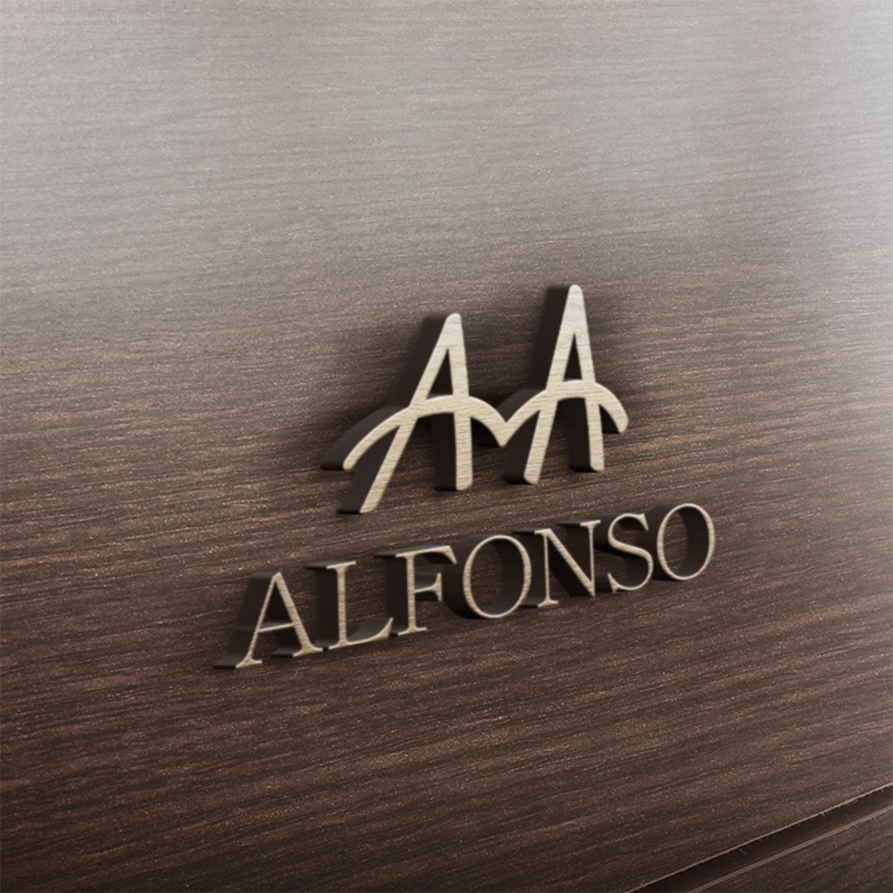 「株式会社アロンジェ」を「アルフォンソ株式会社」に社名変更に伴うロゴ