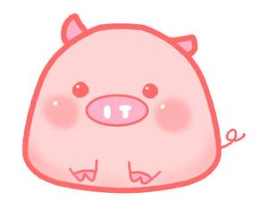 ありこ ()さんの豚のゆるキャラ　キャラクターデザインへの提案