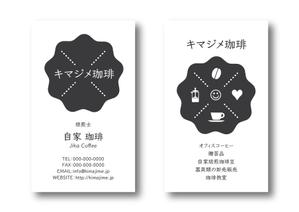 Hiro T. (Basenjishiro)さんの珈琲豆焙煎業の名刺デザインへの提案