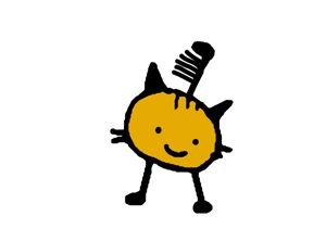 naka6 (56626)さんの尻尾が歯ブラシになっている黒猫　が歯を磨いてくれているイメージ（グレー系の猫でも可）への提案
