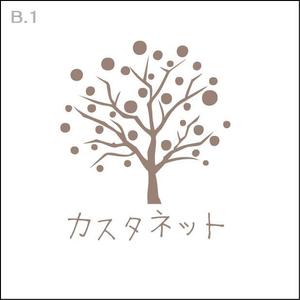 qb (qb151a)さんの美容室「カスタネット」のHPを含む販促物のロゴへの提案