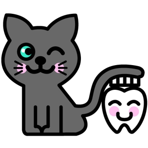 kapoho hiro ()さんの尻尾が歯ブラシになっている黒猫　が歯を磨いてくれているイメージ（グレー系の猫でも可）への提案