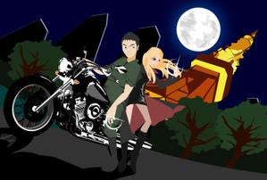 hisamiさんの北欧のロック（バンパイヤ）な少女とバイクのイラストへの提案