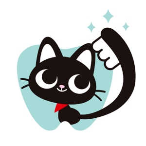 syuwaco (syuwa)さんの尻尾が歯ブラシになっている黒猫　が歯を磨いてくれているイメージ（グレー系の猫でも可）への提案