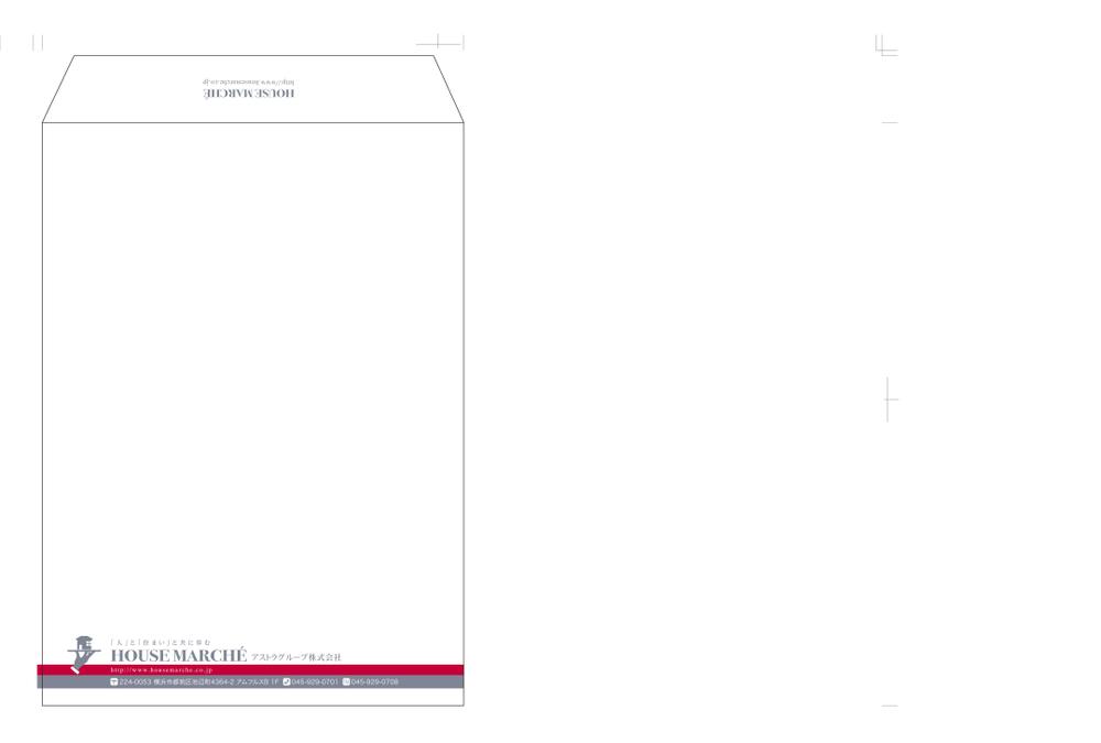 横浜で新規オープンする不動産仲介店舗の封筒作成（名刺デザインも依頼中）