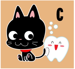 studio ROBIN (studio_ROBIN)さんの尻尾が歯ブラシになっている黒猫　が歯を磨いてくれているイメージ（グレー系の猫でも可）への提案
