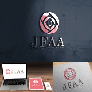 Blu:D (aomasa)さんの花関係の日本／タイでの教室展開 JapanFlowerArrangementAssociation(JFAA)のロゴへの提案