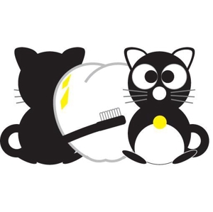 TKAgent_勝又貴幸 (Takayuki_Katsumata)さんの尻尾が歯ブラシになっている黒猫　が歯を磨いてくれているイメージ（グレー系の猫でも可）への提案