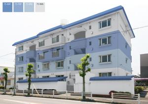design_studio_be (design_studio_be)さんの【アパートの外壁塗装コーディネート21】への提案