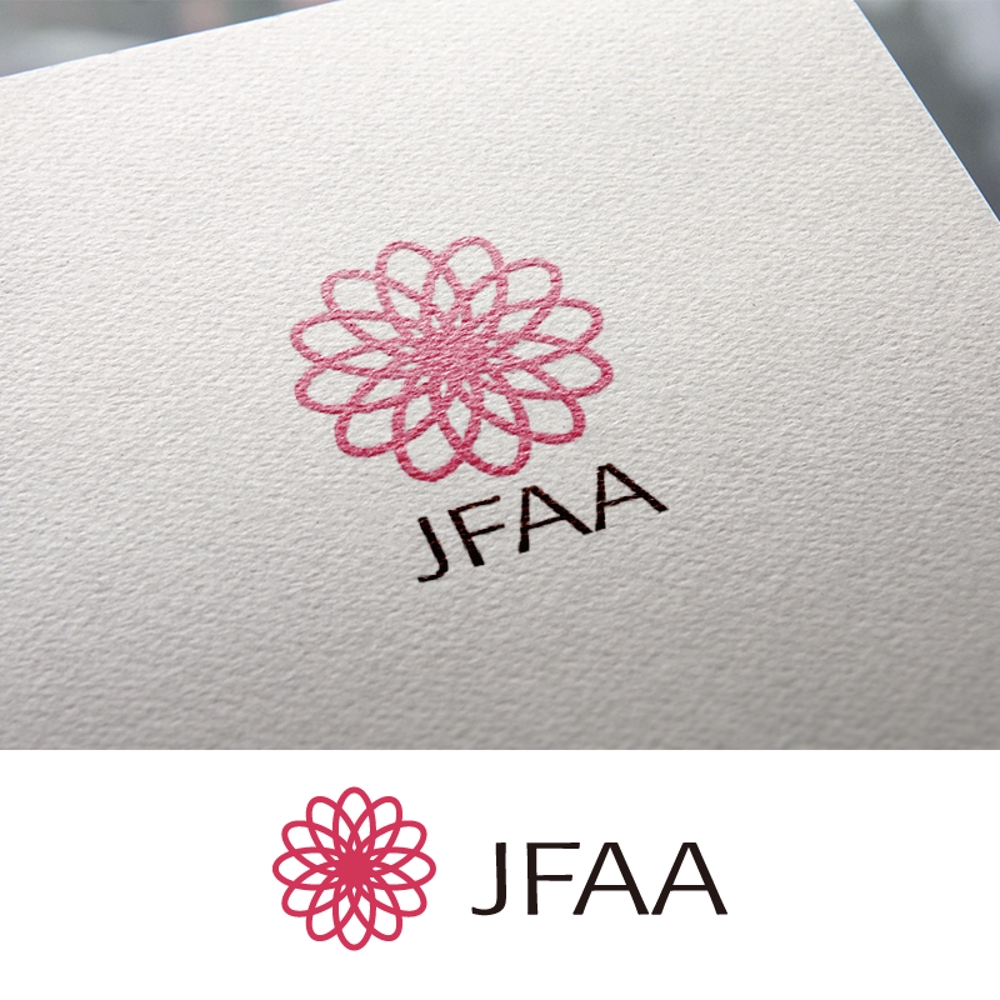 花関係の日本／タイでの教室展開 JapanFlowerArrangementAssociation(JFAA)のロゴ