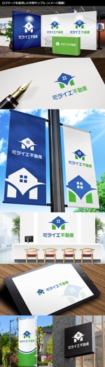 Thunder Gate design (kinryuzan)さんの不動産会社「ミライエ不動産」のロゴへの提案
