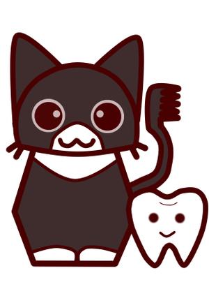 irohacya (irohacya)さんの尻尾が歯ブラシになっている黒猫　が歯を磨いてくれているイメージ（グレー系の猫でも可）への提案