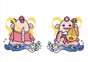 マルモトイヅミ (IzumiMarumoto)さんの【釣り宿】長者屋敷のマスコットキャラクター【キョベラ様】の家族キャラクターデザインへの提案